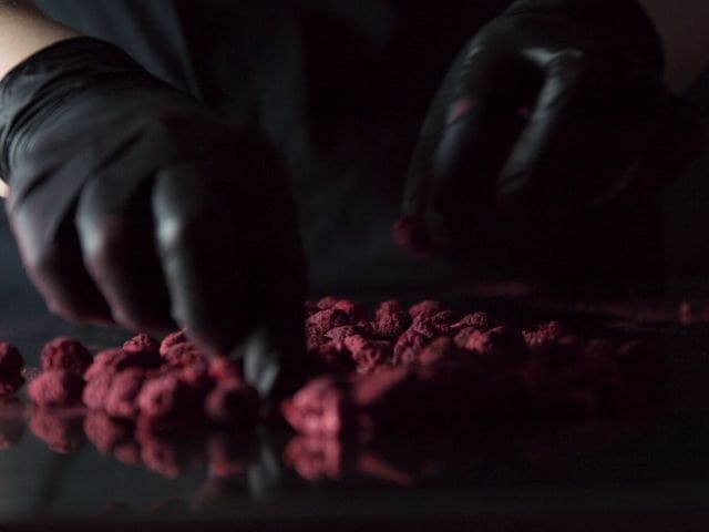 Tante Frida artisan manufactura — handmade with black gloves